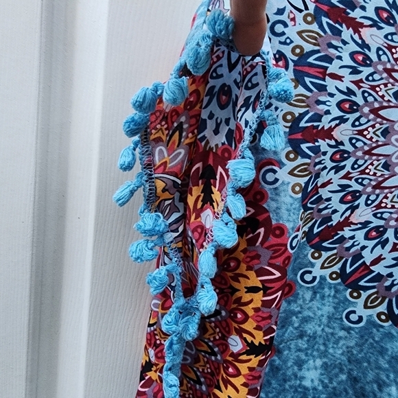 Yincro Swimsuit Cover Size A 100% polyester Multicolor Mandala print - Picture 5 of 9